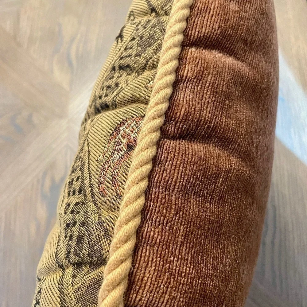 Newport Zebra and Giraffe Square Decorative Pillow Brown and Gold